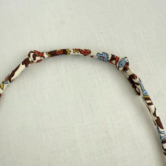 Vera Bradley Fabric Lanyard Floral Brown Multicolor Pattern Keychain ID Holder - Picture 8 of 9